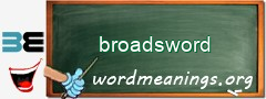 WordMeaning blackboard for broadsword